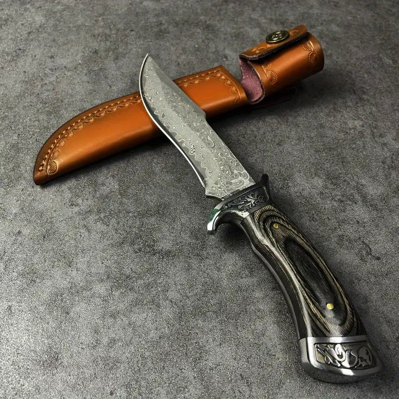 Custom Hand Forged Damascus Steel Hunting Knife EDC-Fixed blade knife