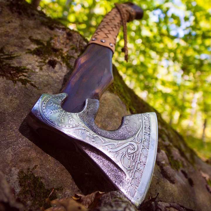 Viking Axe "CELTIC" Best Outdoor Camping Nordic Viking Axe | Wedding Gift, Anniversary Gift, Mother's Day Gift