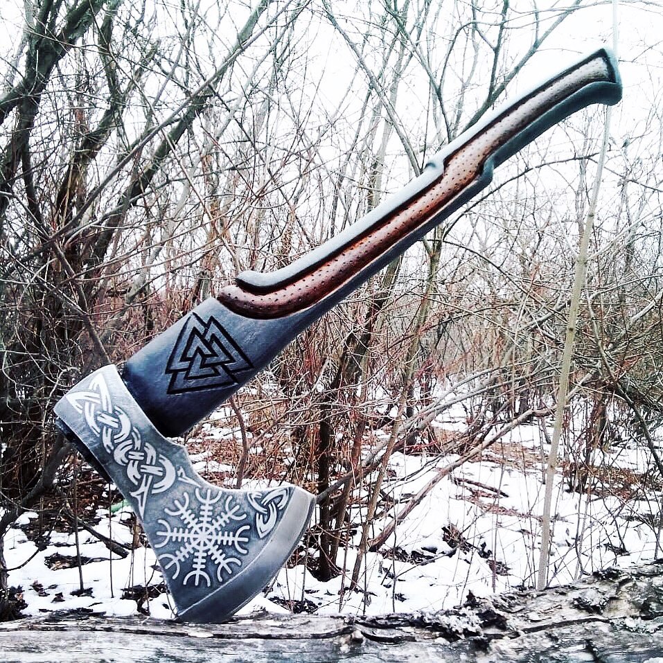High Quality Carbon Steel Viking Axe Best Outdoor Camping Axe | Anniversary Gift, Christmas Gift, Birthday Gift