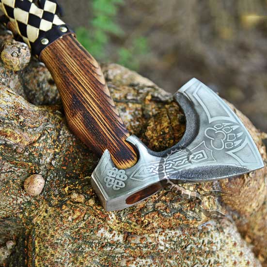 Norse Bear Viking Axe Best Outdoor Camping Survival Hatchet | Christmas Gift, Wedding Gift, Anniversary Gift