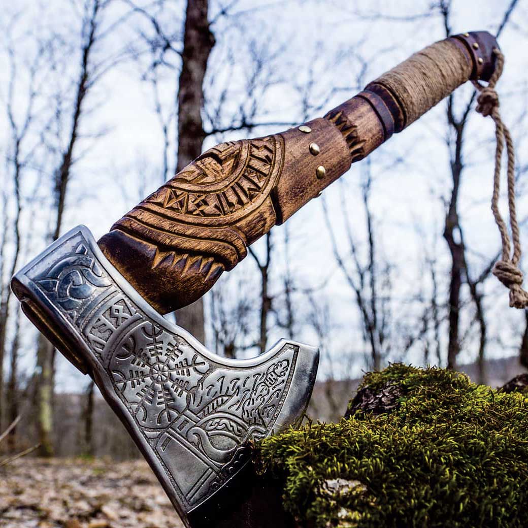 Ragnar's Bearded Viking Axe Best Outdoor Camping Viking Axe | Anniversary Gift, Father's Day Gift, Wedding Gift