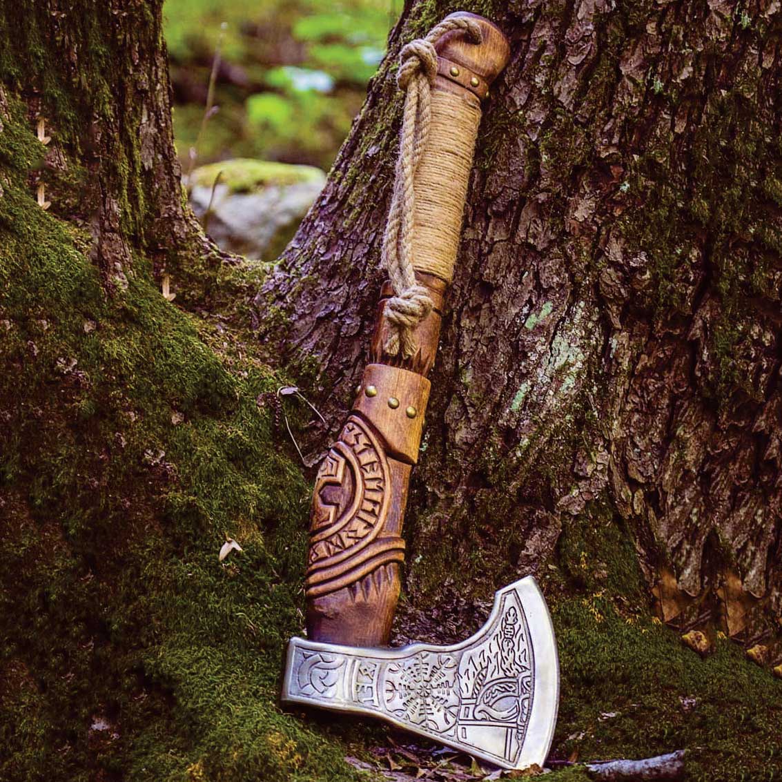 Ragnar's Bearded Viking Axe Best Outdoor Camping Viking Axe | Anniversary Gift, Father's Day Gift, Wedding Gift