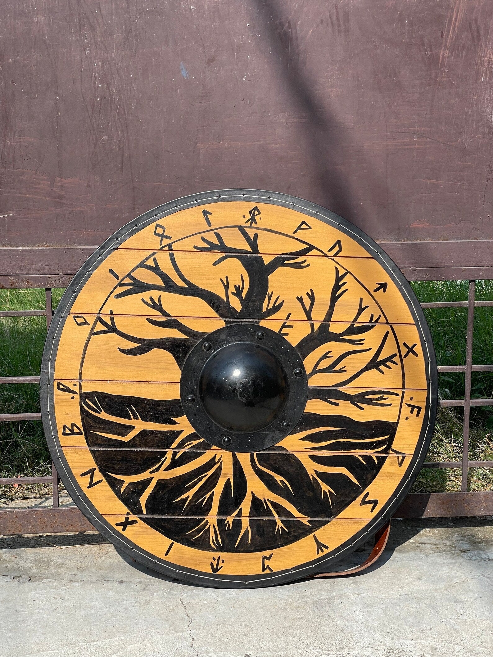 Yggdrasil Tree of Life Plank Viking Shield, 24"