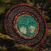 Yggdrasil Norse Tree of Life Carved Viking Shield, 24"