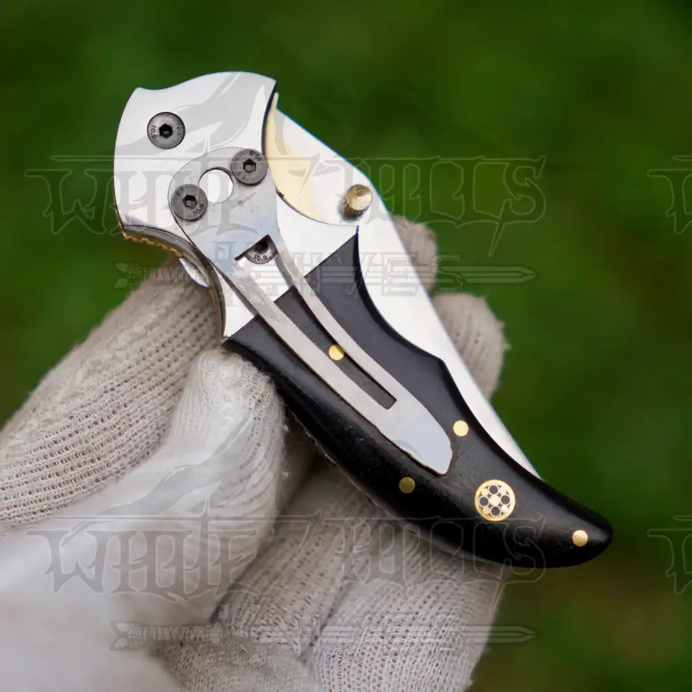 Stainless Steel Pocket Knife with Pocket Clip - Camping Pocket Folding Knife WH 3540-CP